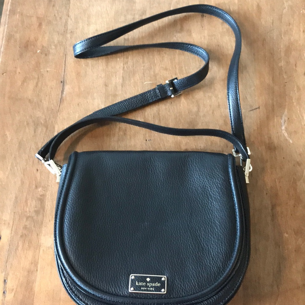 Black Leather Kate Spade Bag